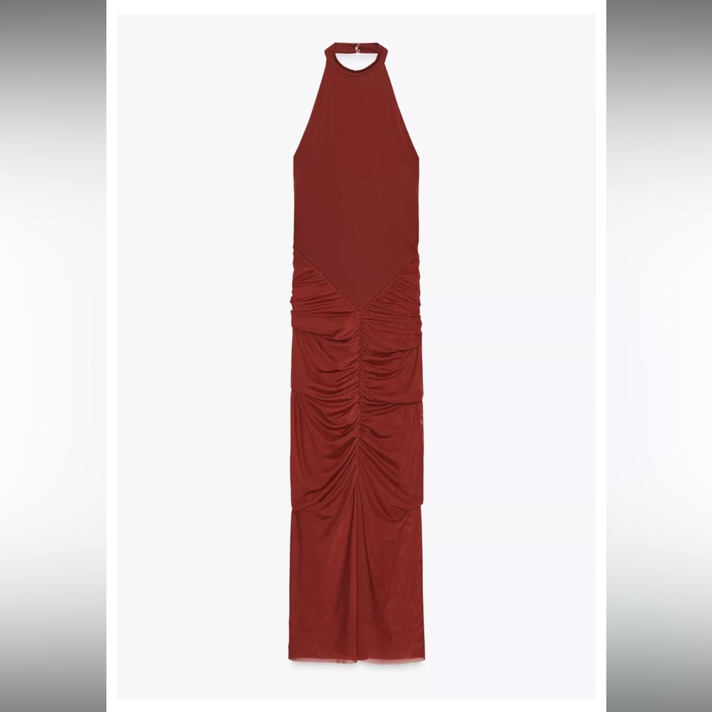 Zara halter combination midi dress - Picture 3 of 4